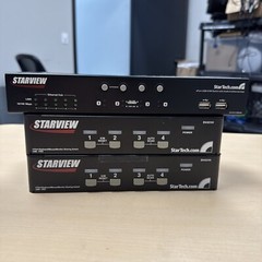 Lot of 3 STARTECH STARVIEW SV431H/SV431USBAN 4 PORT MONITOR SHARING SWITCH