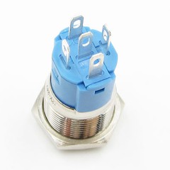 12V 16mm LED Angel Eye Push-buttons Metal DIY auto Push Power Button