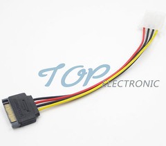10PCS SATA 15-pin Male Power Cable to Molex IDE 4-pin Female Power Drive Adapter