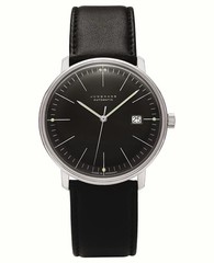 JUNGHANS men Watch Max Bill 027 4701 00 black leather fashion