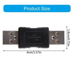 Quick Speed USB 2.0 Male to Male Adapter Fast Charge & Data Transfer Connector