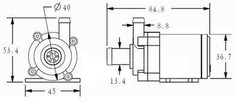 Solar Water Submersible Pump 8L/m 12V 127 GPH Circulation Low Amp Draw 0.76A