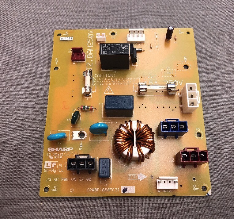Sharp POWER SUPPLY BOARD CPWBF1868FC31 T2.0AH250V FOR MX-5001N