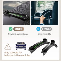 For Peugeot Expert 2007-2023 Front Windshield Wiper Blades 2pcs Windscreen Windo