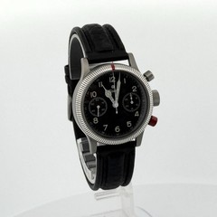 TUTIMA Flieger Chronograph 783-01 Hand-wound Mens Watch Black Dial Auth Boxed