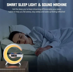 Multifunction Wireless Charger Pad Stand Speaker TF RGB Night Light 15W