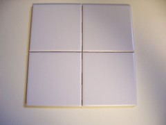 1 pc VINTAGE MID STATE POWDER LIGHT BLUE GREY CERAMIC WALL TILE 4 1/4″ ( 4 3/8″)