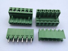 100 pcs 6 pin/way 5.08mm Screw Terminal Block Connector Green Plugable Type New