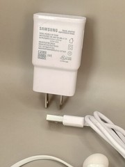 Samsung Fast Charger EP-TA200 with USB Cable & Wired Earphones – Genuine OEM – P