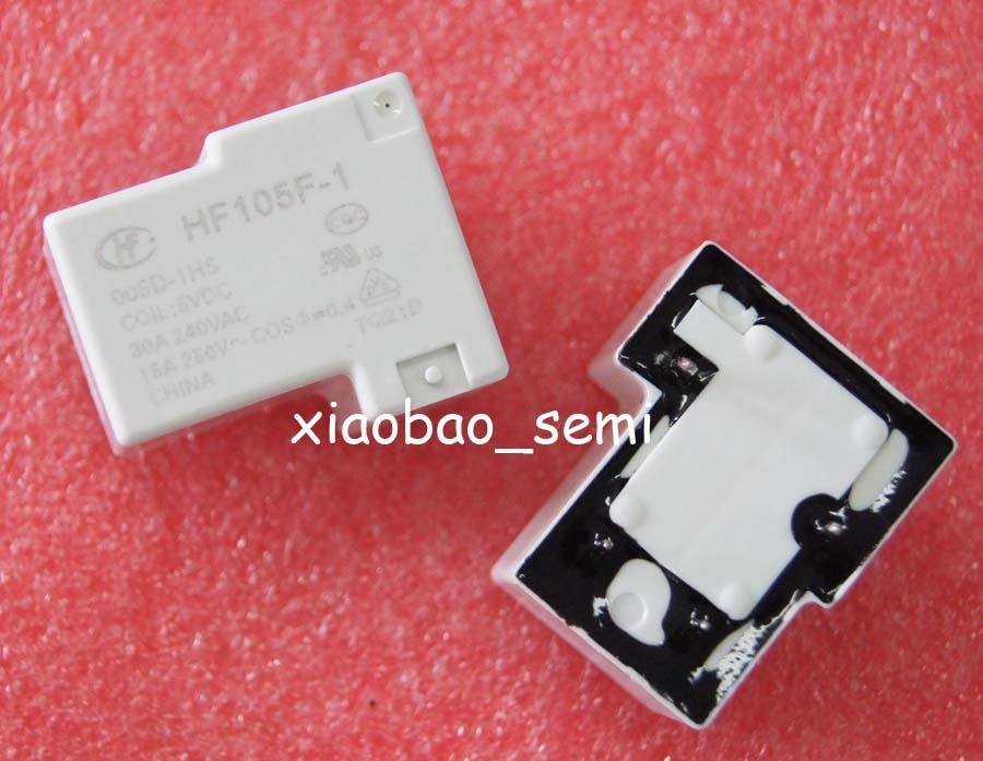 2PCS JQX-105F-1-005D-1HS HF105F-1-005D-1HS 5VDC 30A ORIGINAL Relay 4PINS