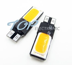 10PC 6W Bright T10 LED Car Interior COB Width Wedge Bulb Light 12V Powder Purple
