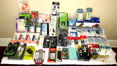 62 Pc. Cellular Phone Cases, Accessories, Charges,Ink Cartridges-All New/Returns