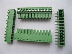 5 pcs Angle 90° 12 pin / way 3.5mm Screw Terminal Block Connector Pluggable Type