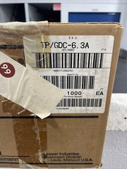 GDC-6.3A Time Delay 6.3A Slow Blow Acting Fuses (box Of 1000 pc) Bussmann