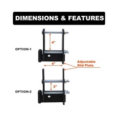 RV Bumper Hitch Receiver with Hitch Cover, Fits Various Beams | matte black