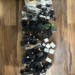 Box Of 75 Assorted Power Printer Computer Phone Nintendo Wires Cables