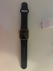 Rose Gold Apple Watch SE 1st Gen with Black 40mm Band