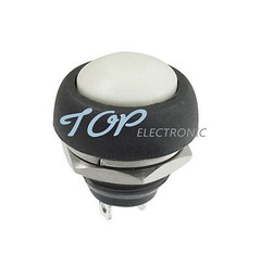White 12mm Waterproof Momentary ON/OFF Push Button Mini Round Switch