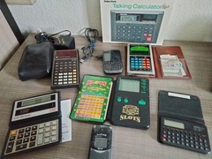Vintage Junk Drawer Lot of Electronic Gadgets – Games – Calculators -Blackberry