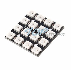 RGB LED 4×4 16Bit WS2812 5050 RGB LED + Integrated Drivers For Arduino