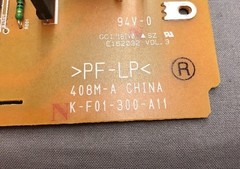 Sharp 408M-A RDENC0015QS11 K-F01-300-A11 ZSSD408M Copier Power Supply Board