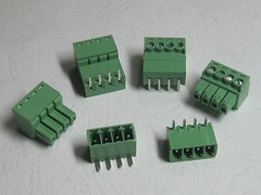 60 pcs Angle 4 pin Pitch 3.81mm Screw Terminal Block Connector Pluggable Type