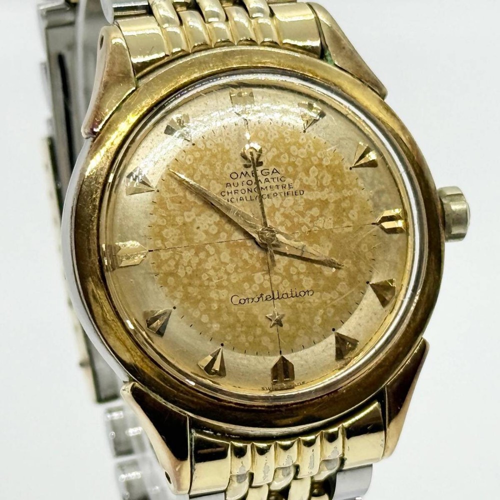OMEGA Watch Constellation AT Wedge Index Chronometer Two-Tone Dial Gold Men’s