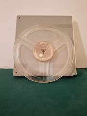 Vintage Grundig Tonband Empty Plastic 7 In 1/4 open Reel in BASF hard case