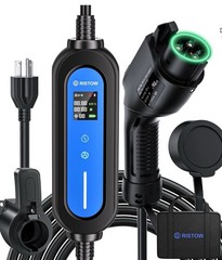 RISTOW Portable EV Charger J1772 16A 3.8kW 110V/240V IP66 Waterproof NEW