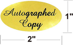 Autographed Copy Stickers Gold Foil Autographed Sticker Gold Foil Labels | 1008
