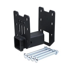 RV Bumper Hitch Receiver with Hitch Cover, Fits Various Beams | matte black