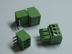50 pcs Screw Terminal Block Connector 3.81mm Angle 3 pin Green Pluggable Type