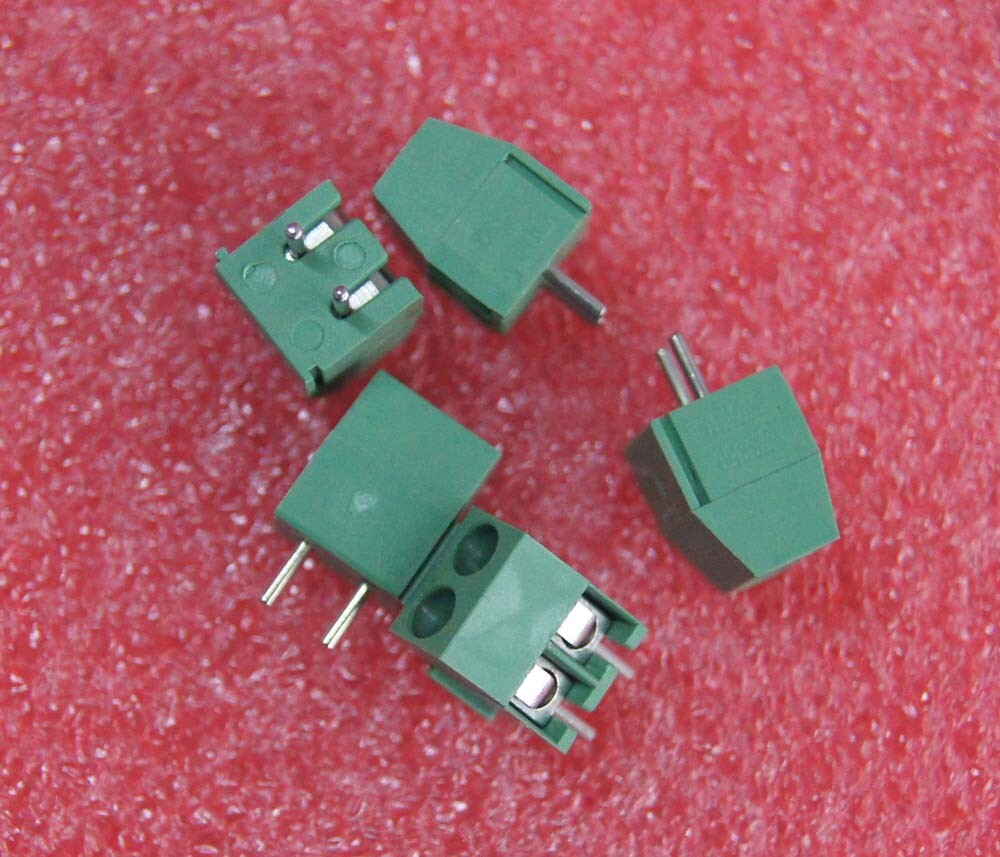 100pcs 3.96mm Pitch 2 pin 2 way Straight Pin PCB Screw Terminal Blocks Connector