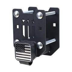 RV Bumper Hitch Receiver with Hitch Cover, Fits Various Beams | matte black