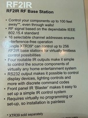 Xantech Hand-Held LCD Remote Control XTR39 & RF Base Station RF2IR