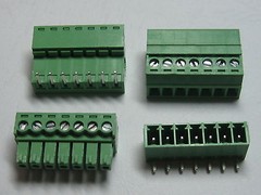20 pcs Angle 90° 7 pin 3.81mm Screw Terminal Block Connector Plugable Type Green