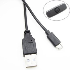 USB to Micro USB with ON/OFF Button Switch Charger Power Cable