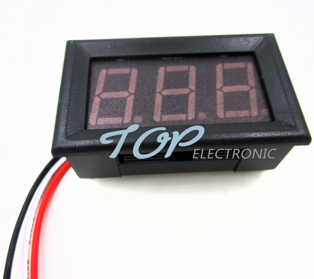 Green LED Panel Meter Mini Digital Voltmeter DC 0V To 99.9V TOP