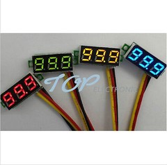 2PCS Mini DC 0-100V Green LED 3-Digital Display Voltage Voltmeter Panel M90