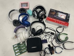 Lot Of Electronic Devices UNTESTED – Watches, Headphones, Ram