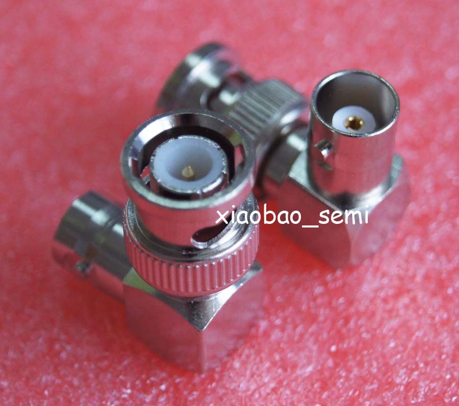 10X Adapter 90° BNC plug male to BNC female jack RF connector right angle M/F