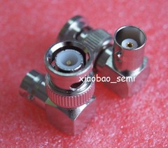 10X Adapter 90° BNC plug male to BNC female jack RF connector right angle M/F