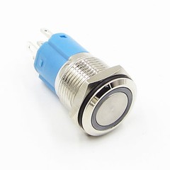 12V 16mm LED Angel Eye Push-buttons Metal DIY auto Push Power Button