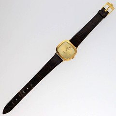 ROLEX 4082 Cellini Gold Dial YG Leather Manual Winding Ladies Watch Accessary