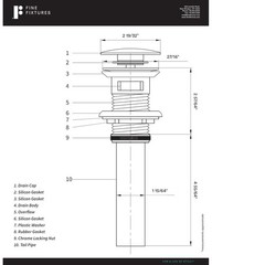 Fine Fixtures Pop-Up Bathroom Sink Drain