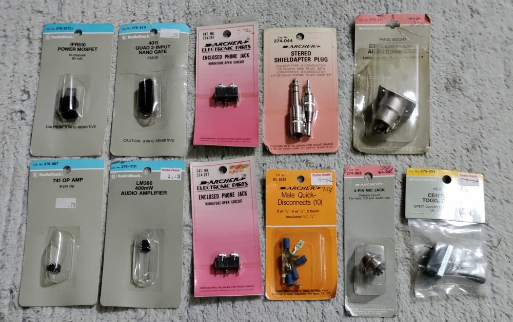 Vintage Lot of 11 (Mixed lot) of Archer / Radio Shack Parts