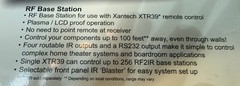 Xantech Hand-Held LCD Remote Control XTR39 & RF Base Station RF2IR