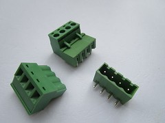 200 pcs Close Angle 4pin 5.08mm Screw Terminal Block Connector Plugbale Type New