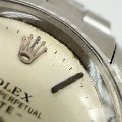 ROLEX 6517/4 Oyster Perpetual Date 1967 Automatic Silver White Gold SS