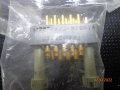 1PC M28748/2 A0001A Mil Spec Connector Plug jack 9 pos Winchester Litton gold